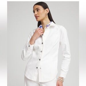 Stretch Denim Shacket M